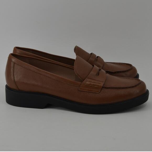 Nordstrom Women's Size 12 Lafayette Brown Loafer Leather - Picture 3 of 12